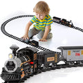 Cheapest 😉 Electric 🔔 Christmas Train Set For Kids Battery-Powered Train Toys With Sounds Include 4 Cars And 10 Tracks Classic Toy Train Set For 3 4 5 6 Years Old Boys 👧 Girls 🤩