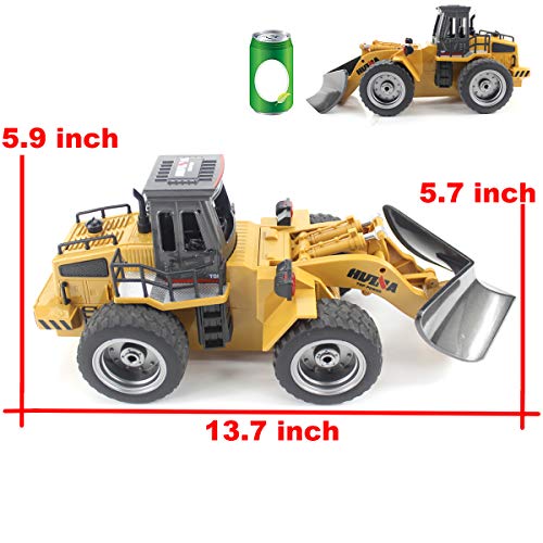 Deals 🛒 Fisca RC Truck Remote Control Snow Plow 6 Channel 2.4G Alloy Snow Sweeper Vehicle 4WD Tractor Toy With Lights For Kid 🛒