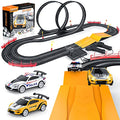 Best Sale 🔔 Electric High-Speed Slot Car Race Car Track Sets With 2 1:43 Scale Slot Cars And 2 Hand Controllers With Headlights And Dual Racing Toys Gifts For 6 7 8 9 10 11 12 Boys Girl 😉