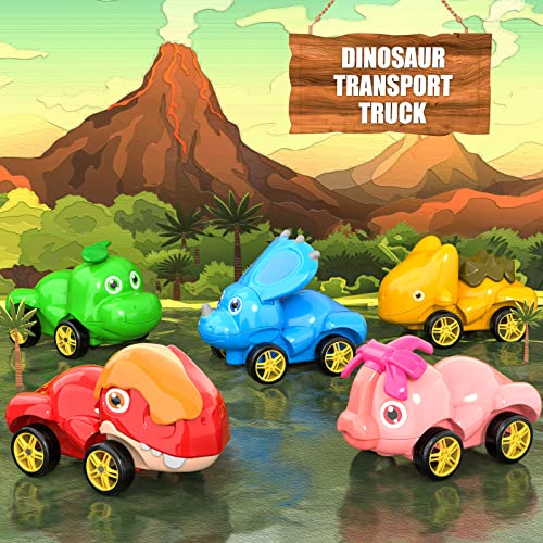 New ❤️ Dinosaur Truck Toys For Kids 3-5 Years  Cars Toys For Toddler 1-3  6 In 1 Jurassic Dinosaurs Trucks Toys  Semi Truck Toy Car For Boys And 👧 Girls Age 2-3  Best Gift For Baby &amp; Toddler Toys 💯