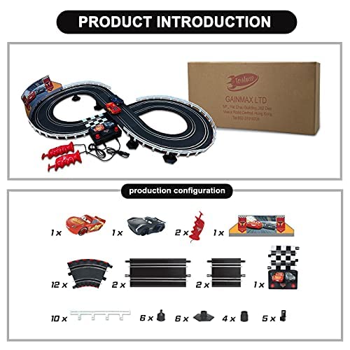 Cheapest 🔥 Electric Racing Tracks Loop Circuit Track Set Lightning McQueen Toys And Storm Battery-Powered Including 2 Slot Cars 1:43 Scale With Dual Racing And 2 Controllers ✔️