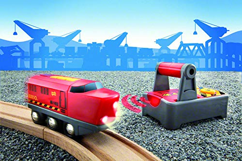 Best Sale ✨ RIO World 33213 – RC Train – 2 Piece Wooden Toy Train Set For Kids Age 3 And Up 🎁