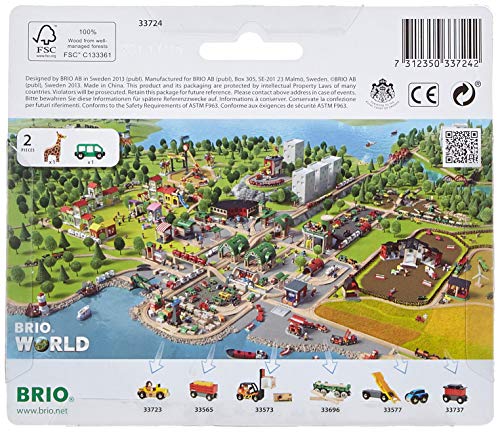 Buy ✔️ RIO World – 33724 Giraffe And Wagon | 2 Piece Toy Train Accessory For Kids Ages 3 And Up  Green ⌛