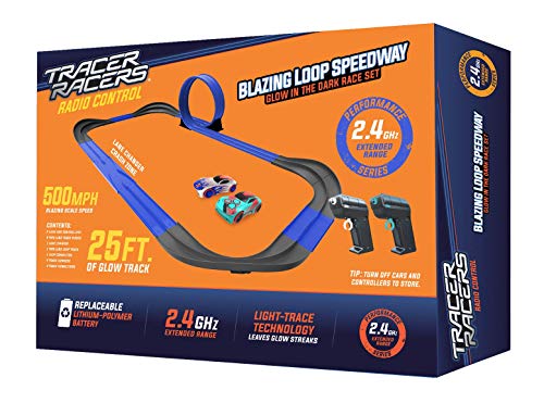Best Sale 🧨 2.4 GHz Radio Control Remote Slot-Less Cordless Racing Blazin’ Loop Speedway Track Set With Two C 🎁