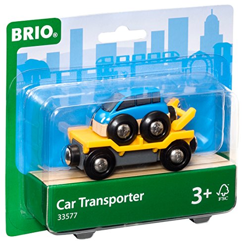 Promo 😀 World – 33577 Car Transporter | 2 Piece Toy Train Accessory For Kids Ages 3 And Up 🥰