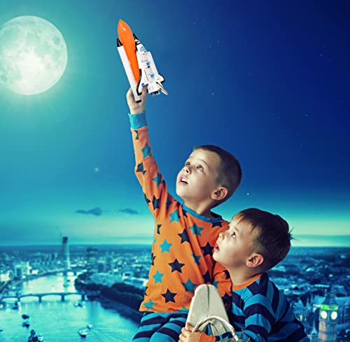 Best deal 🎉 ASA Space Shuttle Toy For Kids Pretend Play 2 Piece Set Rocket Ship With Lights And Sound Diecast Spaceship For Boys 👧 Girls Toddlers 🔔