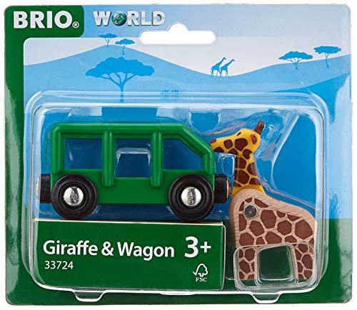 Buy ✔️ RIO World – 33724 Giraffe And Wagon | 2 Piece Toy Train Accessory For Kids Ages 3 And Up  Green ⌛