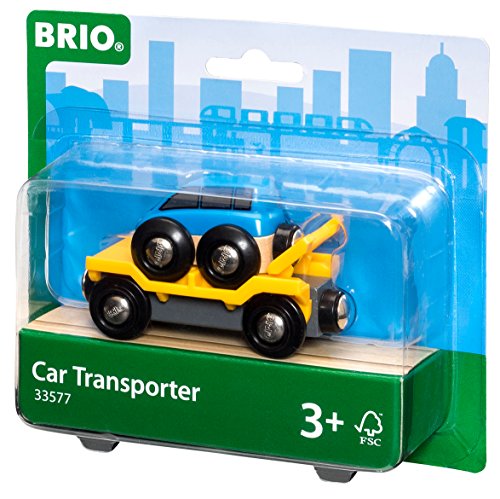 Promo 😀 World – 33577 Car Transporter | 2 Piece Toy Train Accessory For Kids Ages 3 And Up 🥰