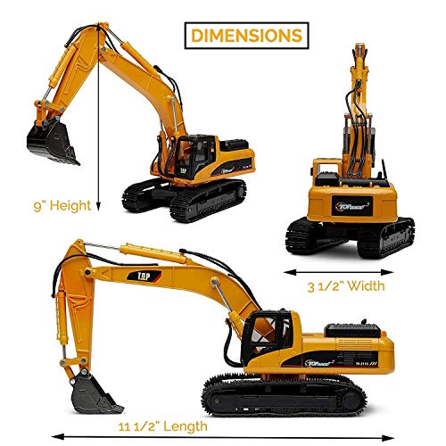 Hot Sale 🔔 Excavator Toy Trucks Construction Toys Excavator Toys For Boys Diecast Metal Truck Toy Kids Tractor Toys 1:40 Scale Great Toddler Toys For 8 Year Old Boys And U ✨