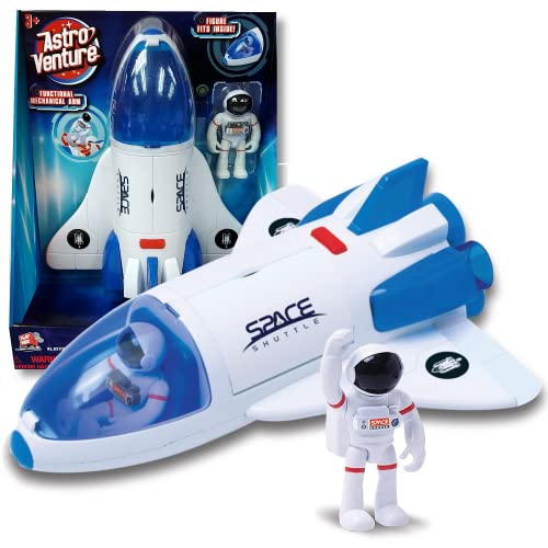 Best reviews of 🤩 Stro Venture Space Shuttle Toy – Plastic Spaceship For Kids With Lights And Sound – Astronaut Figure Openable Cockpit And Compartment Extended Arm – Fun Space Gift Toys For Any Mission &amp; Adventure ✔️