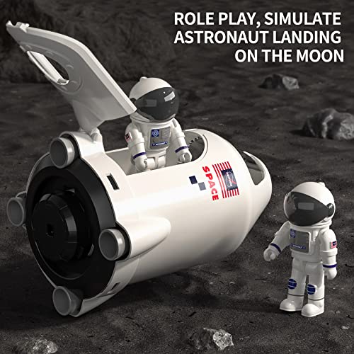 New 🌟 Space Shuttle Rocket Toys For 3 4 5 6 7 8 9 Years Old Kids Science Educational Toys 5-in-1 STEM Aerospace Toys With 2 Astronauts Projection Lamp Space Adventure Toys Gift For Boys 👧 Girls 3+ 🧨