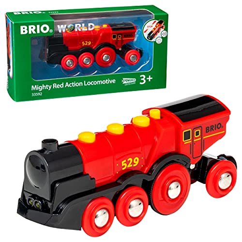 Cheapest ❤️ RIO World 33592 Mighty Red Action Locomotive | Battery Operated Toy Train With Light And Sound Effects For Kids Age 3 And Up 😀