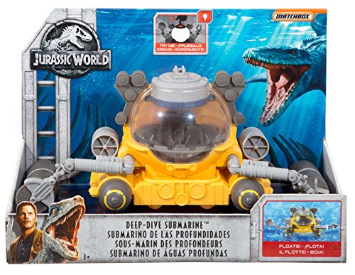 Coupon 🥰 MATCHBOX JURASSIC WORLD VEHICLE DEEP-DIVE SUBMARINE Vehicle ✨