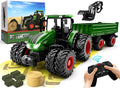 Top 10 🎉 Remote Control Tractor Toy Kids RC Tractor Set &amp; Truck And Trailer Front Loader – Metal Car Head/8 Wheel/ Light Toddlers Farm Vehicle Toys For 2 3 4 5 6 7 8 9 Year Old Boys 🔔 Christmas 🎂 Birthday Gif 😉