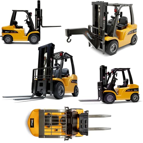 Deals 👏 Jumbo Remote Control Forklift 13 Inch Tall 8 Channel Full Functional Professional RC Forklift Construction Toys High Powered Motors 1:10 Scale – Heavy Metal – (TR-216) ❤️