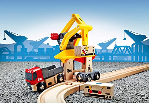 Best Sale 🌟 RIO World – 33280 Freight Goods Station | Toy Train Accessories For Kids Age 3 And Up  Green 😉