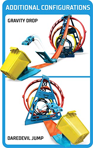 Flash Sale 🥰 Track Builder Unlimited Triple Loop Kit Collapsible 3-Loop Gift Set For Kids 6 To 12 Years Old &amp; One 1:64 Scale Hot Wheels Vehicle With Connection Points [Amazon Exclusive] ✔️