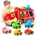 New ❤️ Dinosaur Truck Toys For Kids 3-5 Years  Cars Toys For Toddler 1-3  6 In 1 Jurassic Dinosaurs Trucks Toys  Semi Truck Toy Car For Boys And 👧 Girls Age 2-3  Best Gift For Baby &amp; Toddler Toys 💯