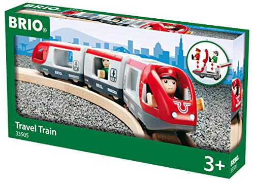 Hot Sale 🔥 RIO World 33505 – Travel Train – 5 Piece Wooden Toy Train Set For Kids Age 3 And Up ✨