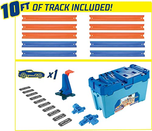 Deals ⌛ Track Builder Multi Loop Box Ultimate Storage 10 Feet Of Track Connectors Launcher Diecast Car Portable Ages 4 And Abov 🌟