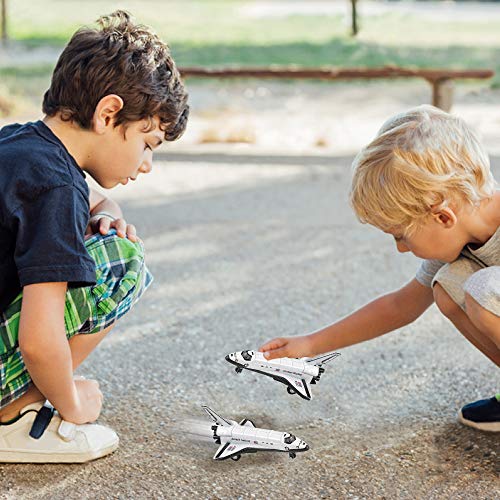 Cheapest 🎉 Diecast Space Shuttle With Pullback Mechanism Set Of 2 Diecast Metal NASA Space Toys For Boys Astronaut Cake Decorations Astronaut Space Theme Party Favors ⭐