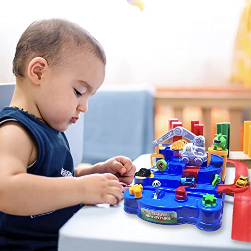 New 🤩 Toddler Race Track Kids Boy Car Toys Age 3 4 Year Old Boys 👧 Girls Preschool Puzzle Rail Car Adventure City Rescue Game Parking Garage Playset 🥳 Birthday Educational Gifts For Kids Ages 3 4 5 6 Years Old 😍