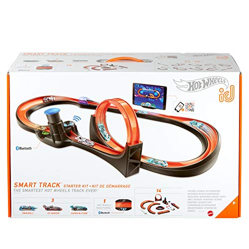 Promo 🎉 Hot Wheels Id Smart Track Starter Kit With 3 Exclusive Cars Track Pieces And Hot Wheels Race Portal For Physical &amp; Digital Play Gift For Kids Ages 8 Years Old &amp; Up 🛒