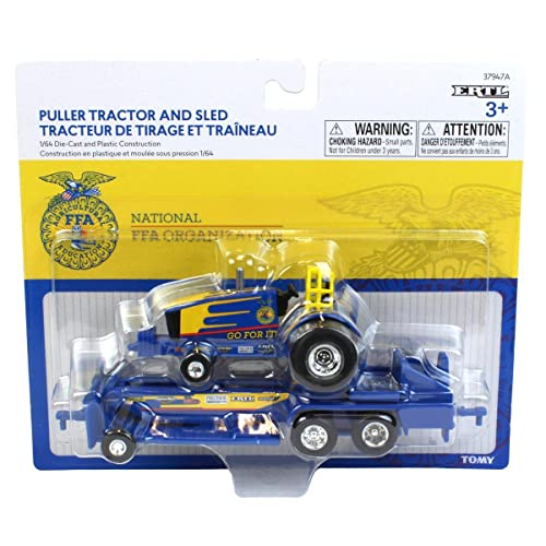 New ⭐ Set Of 2 1/64 FFA Die-cast Pulling Tractors &amp; Sleds 37480 🤩