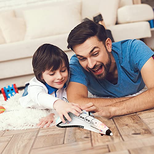 Flash Sale 🛒 Light Up Space Shuttle Toy 1PC Battery Operated Spaceship Toy With LEDs Sounds And Pullback Motion Outer Space Party Decoration Great Space Gifts For Boys And 👧 Girls 6 Inches 🔥