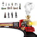 Cheap 😀 Train Sets With Steam Locomotive Engine Cargo Car And Tracks Battery Powered Play Set Toy W/ Smoke Light &amp; Sounds For Kids Boys &amp; 👧 Girls 3 4 5 6 7 Years Old 😍