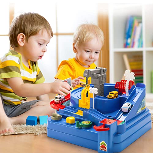 Deals ⌛ Kids Race Track Car Adventure Toy For Toddlers – Car Rescue Adventure Toys Gifts For Boys Age 3 Car Toys For Toddlers 2-4 Years Educational Puzzles Car Toys For 4 5 6 Year Old Boys 👧 Girls 🎉