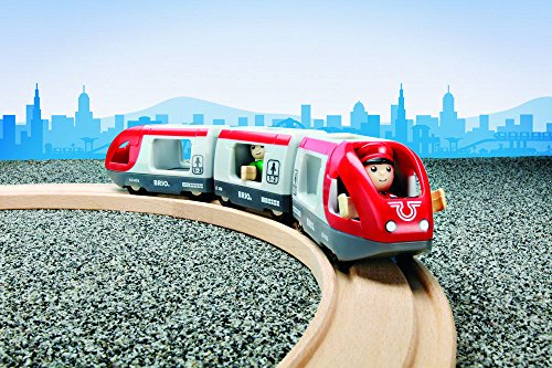 Hot Sale 🔥 RIO World 33505 – Travel Train – 5 Piece Wooden Toy Train Set For Kids Age 3 And Up ✨