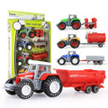Best Pirce 🥰 Kid’s Farm Tractor Toys With Trailers ,Alloy And ABS Toy Truck Realistic Tractor Vehicle Value Play Set（Set Of 4） 😉