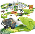 Best deal ⌛ 174 PCS Dinosaur Toys Race Track Flexible Train Tracks With 8 Dinosaurs Figures 2 Electric Race Cars Vehicle Playset With Lights To Create A Dinosaur World Road Race For Toddlers Kids Boys 👧 Girls ✔️